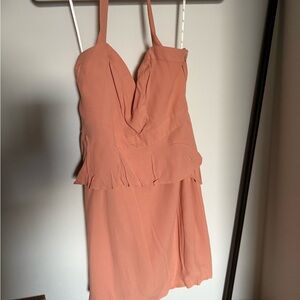 Pale Orange Halter Dress